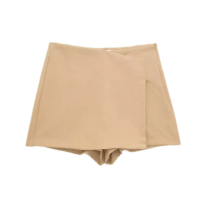 Damen High Waist Einfarbige Shorts Mit Stretch Passform | Mini