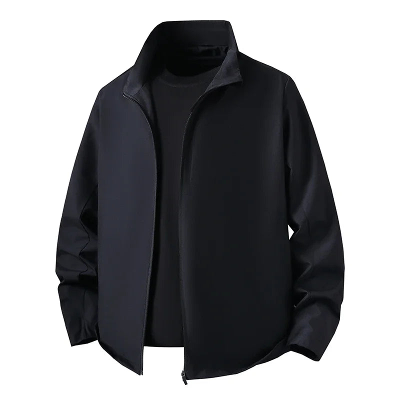Herren Langarm Jacke mit Stehkragen Reißverschluss | Freizeit