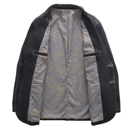 Herren Blazerjacke mit langen Ärmeln und Knopfverschluss | Smart Casual Style