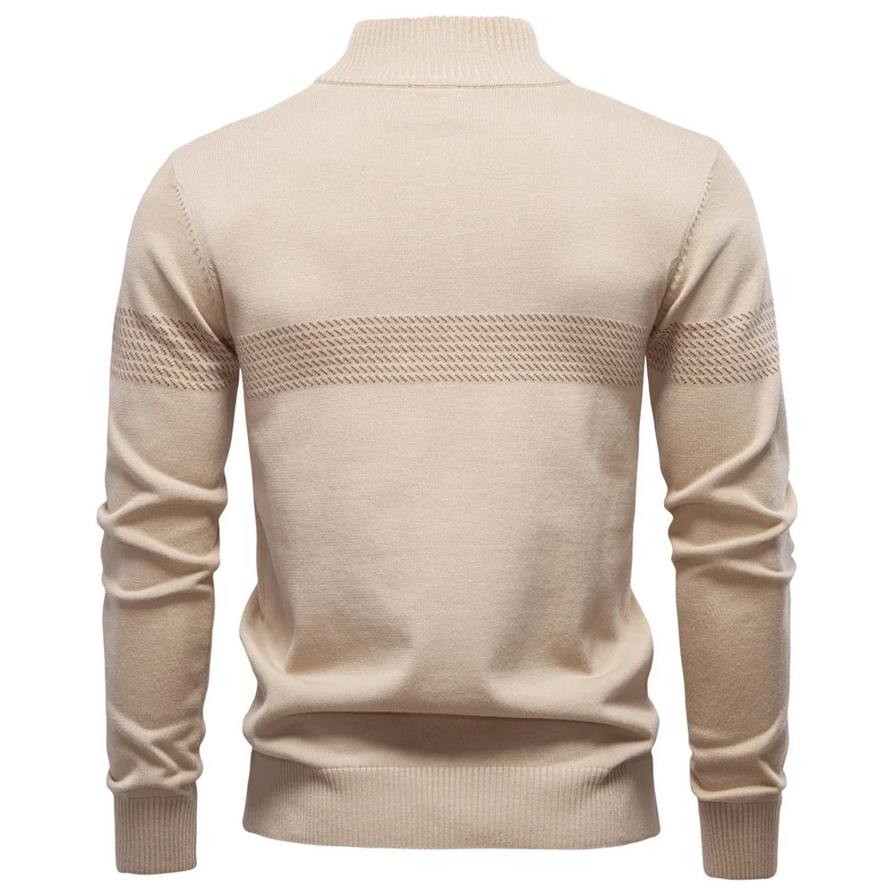 Maglione Uomo con Maniche Lunghe e Cerniera 1/4 | Stile Smart Casual