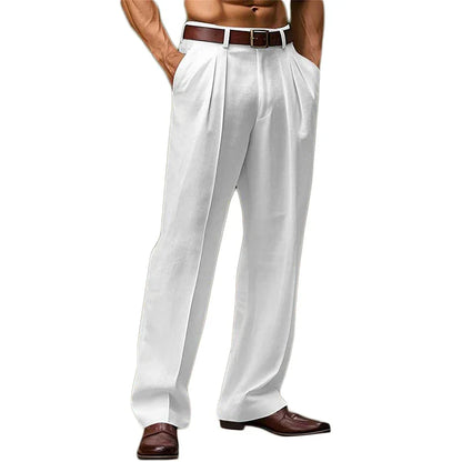 Herren Hochgeschnittene Formelle Hose Mit Falten Seitentaschen | Seitentaschen