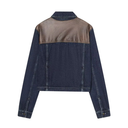 Ensemble deux pièces pour femmes | Coupe régulière | Veste courte et jean large | Style streetwear moderne