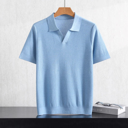 Herren Kurzarm Strick Polo Shirt | Freizeit