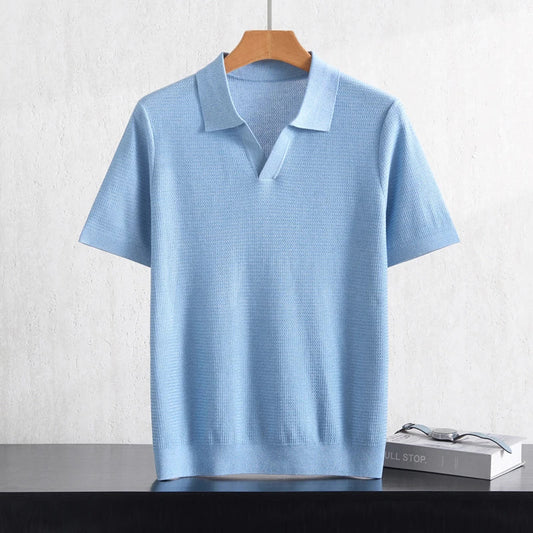Herren Kurzarm Strick Polo Shirt | Freizeit