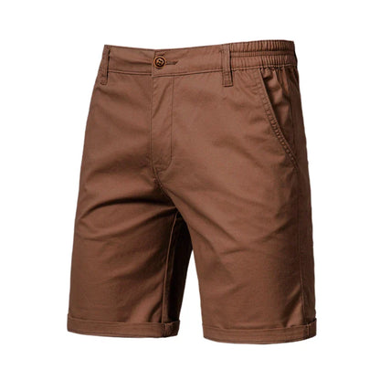 Herren Freizeit Shorts Mit Geradem Bein Und Knopfverschluss | Seiten Taschen