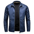 Herren Slim Fit Jacke mit Stehkragen Reißverschluss Taschen | Tasche