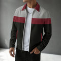 Herren Langarm Jacke mit Kragen Reißverschluss | Minimalistisch
