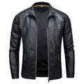 Herren Slim Fit Jacke mit Stehkragen Reißverschluss Taschen | Tasche
