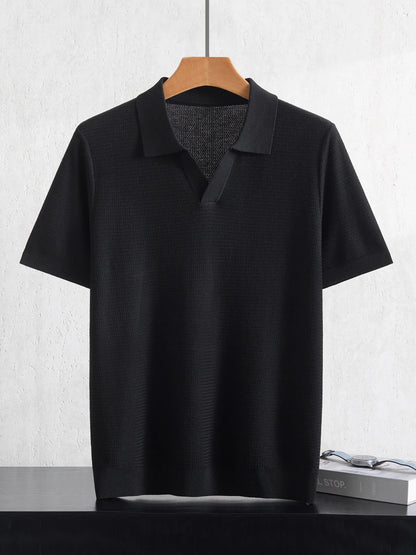 Herren Kurzarm Strick Polo Shirt | Freizeit