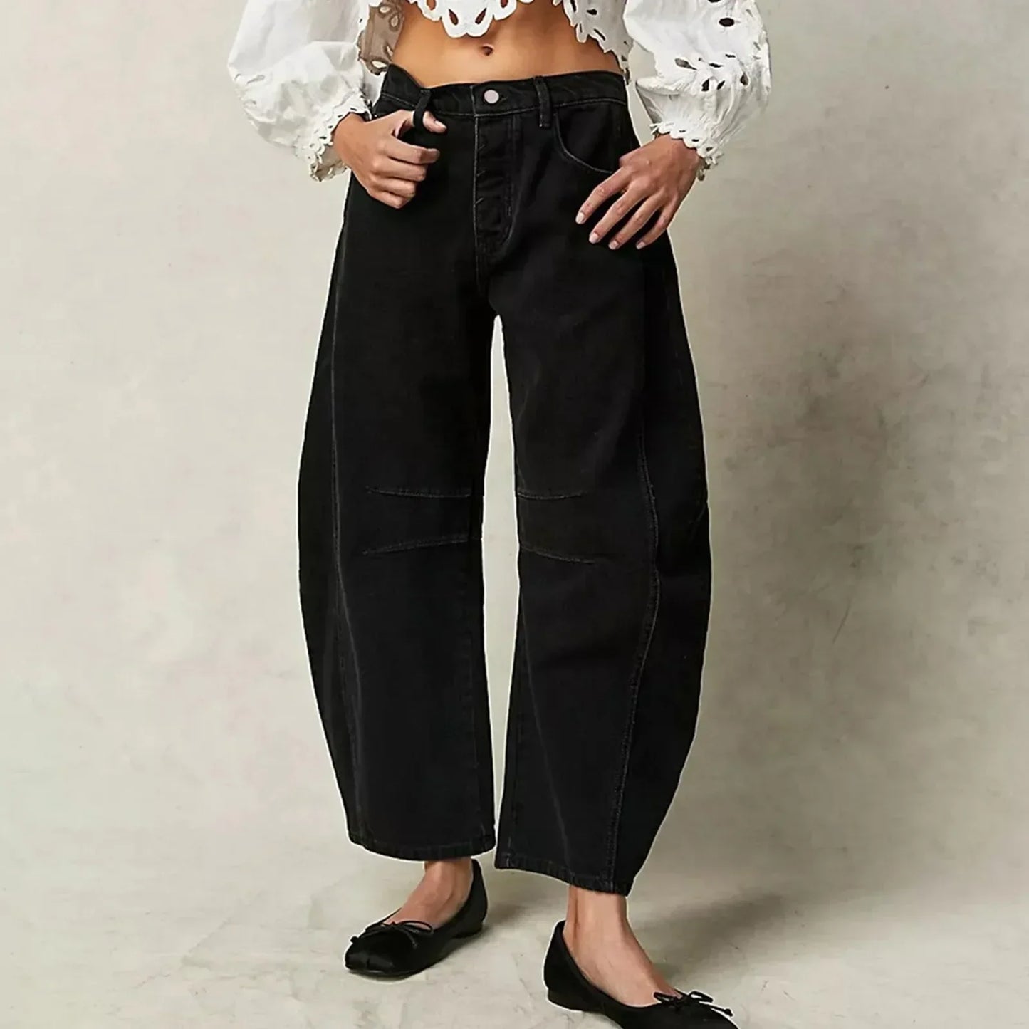 Damen Hosen mit hoher Taille und weitem Bein | Freizeit