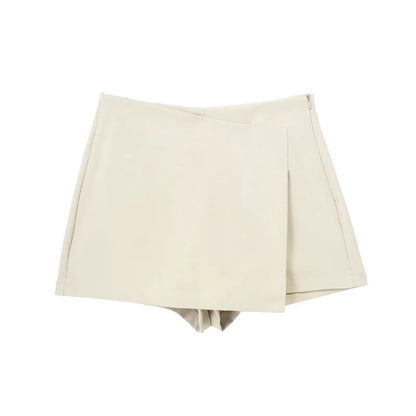 Damen High Waist Einfarbige Shorts Mit Stretch Passform | Mini
