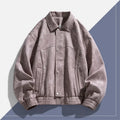 Herren Kragen Knopf Jacke Langarm | Oversize