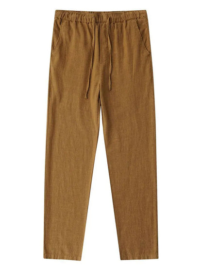 Herren Gerade Bein Hose Mit Kordelzug Taille | Seiten Taschen