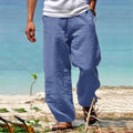 Herren Freizeit Hose Mit Weitem Bein Und Kordelzug | Seiten Taschen