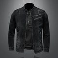 Herren Slim Fit Jacke mit Stehkragen Multi Reißverschluss Details | Detail