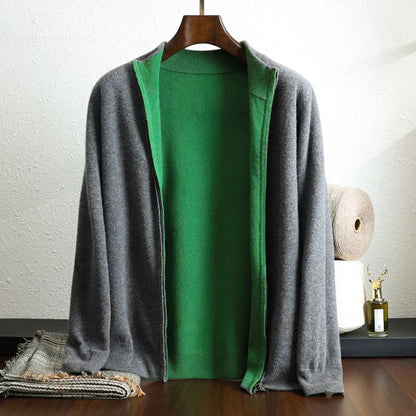 Herren Cardigan mit langen Ärmeln und offener Vorderseite | Casual Style
