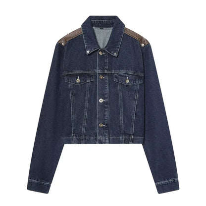 Ensemble deux pièces pour femmes | Coupe régulière | Veste courte et jean large | Style streetwear moderne