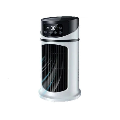 Raffreddatore d'aria USB portatile | Ventilatore da tavolo 3-in-1 | Umidificazione e circolazione dell'aria | Design compatto