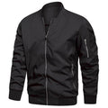 Herren Stehkragen Reißverschluss Bomberjacke Langarm | Streetwear