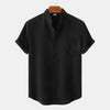 Herren Kurzarm Hemd Mit Stehkragen | Smart Casual Stil