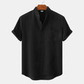 Herren Kurzarm Hemd Mit Stehkragen | Smart Casual Stil