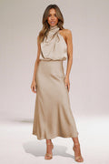 Damen Abendkleid | Neckholder Maxikleid Stil | Fließende Silhouette | Stilvoller Auftritt