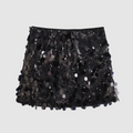 Damen Hohe Taille Mini Rock | Glänzende Oberfläche