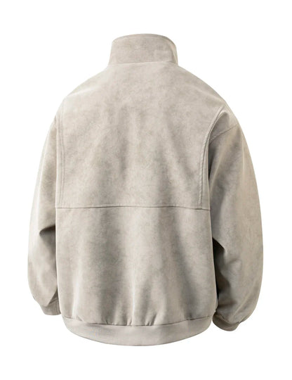 Herren Stehkragen Reißverschluss Jacke Langarm | Vintage