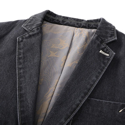 Herren Blazerjacke mit langen Ärmeln und Knopfverschluss | Smart Casual Style