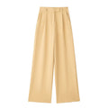 Damen High Waist Weite Hose Mit Falten Vorne | Volle Länge