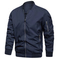 Herren Stehkragen Reißverschluss Bomberjacke Langarm | Streetwear