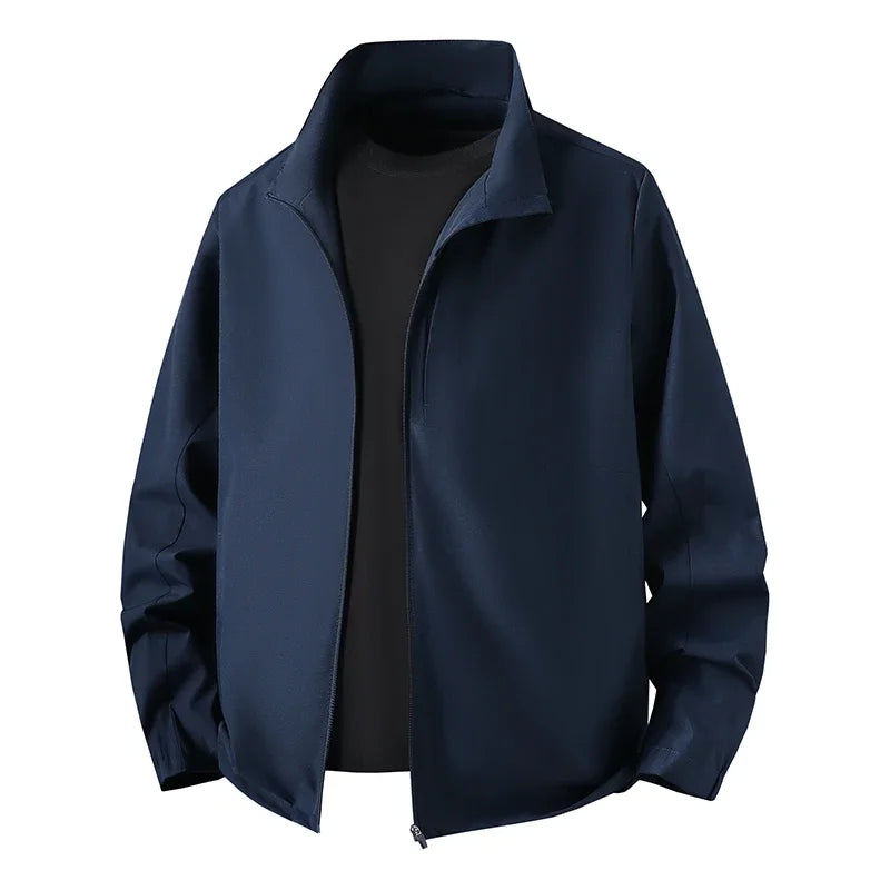 Herren Langarm Jacke mit Stehkragen Reißverschluss | Freizeit