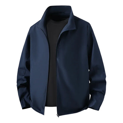 Herren Langarm Jacke mit Stehkragen Reißverschluss | Freizeit