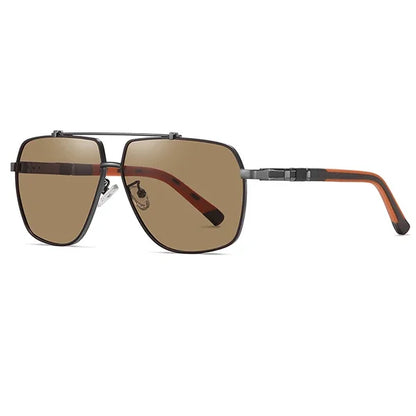 Herren Sonnenbrille mit eckigem Rahmen und polarisierten Gläsern | Modern Style
