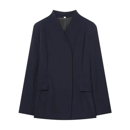 Damen zweiteiliges Set mit tailliertem Blazer und Hose mit geradem Bein | Betonte Taille