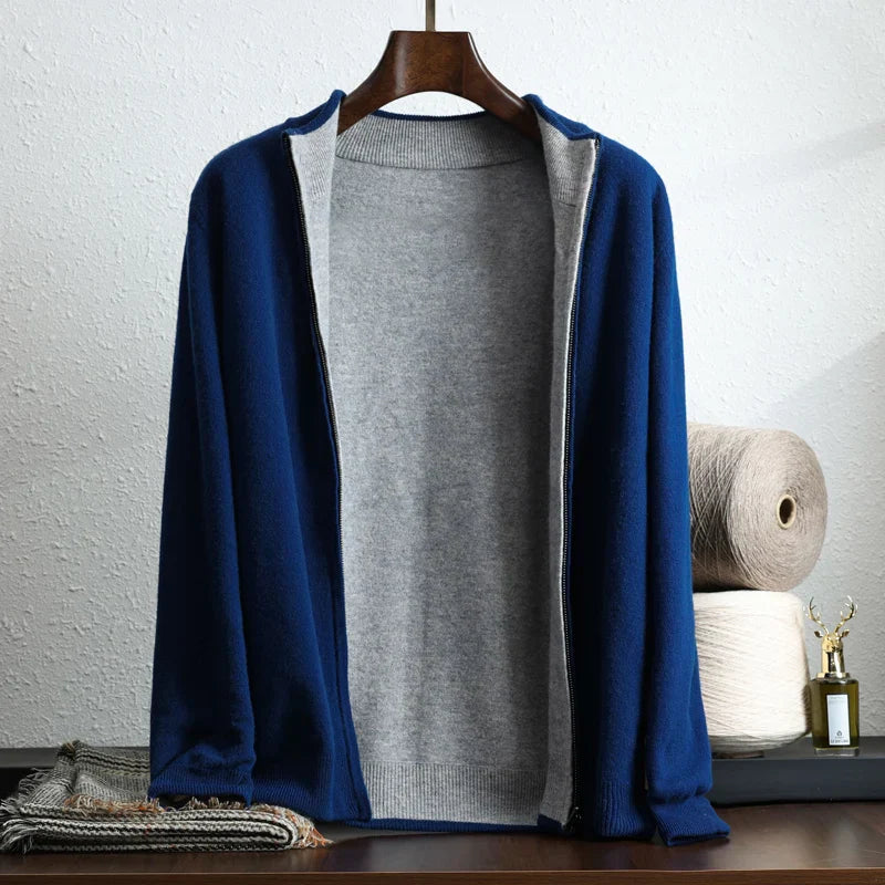 Herren Cardigan mit langen Ärmeln und offener Vorderseite | Casual Style