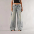 Damen Low Rise Freizeithose mit weitem Bein | Relaxed Fit