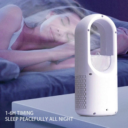 Raffreddatore d'aria USB portatile | Ventilatore senza turbina 3-in-1 | Umidificatore con timer | Design compatto
