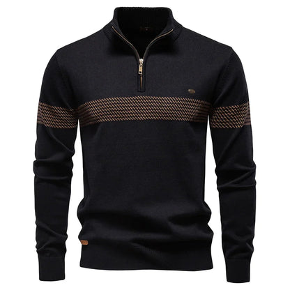 Maglione Uomo con Maniche Lunghe e Cerniera 1/4 | Stile Smart Casual