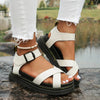 Damen Plateau Sandalen mit Kreuzriemen | Freizeit