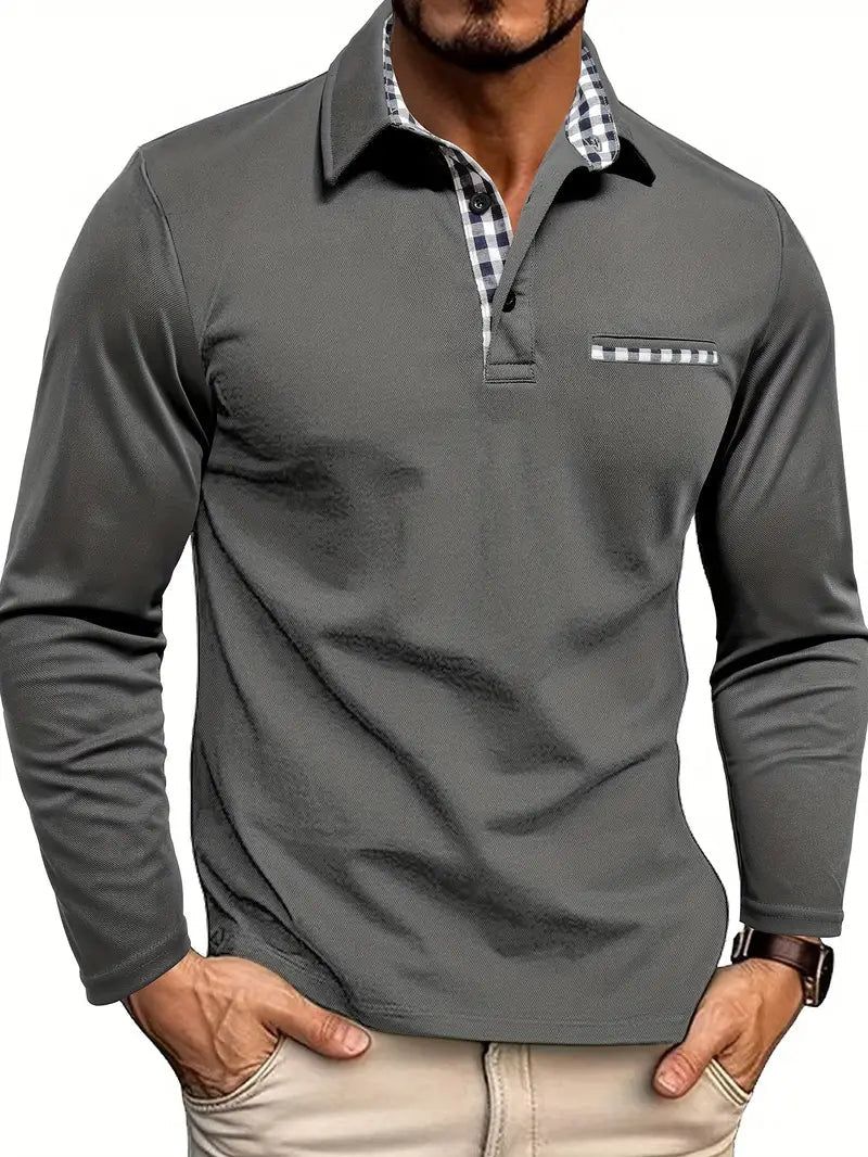 Simon | Herren Langarm-Poloshirt