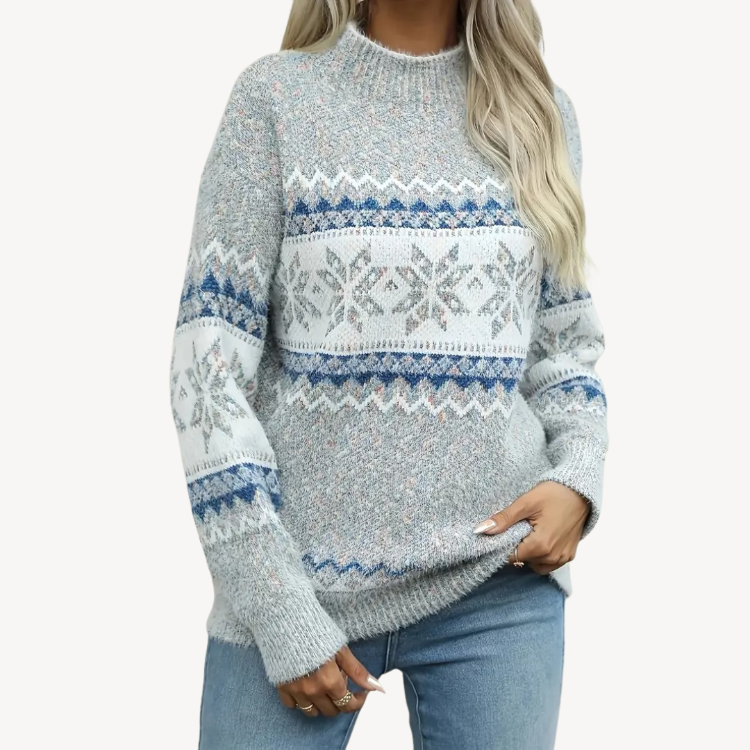 Strickpullover Damen | Wintermode für Frauen mit Fair Isle Muster