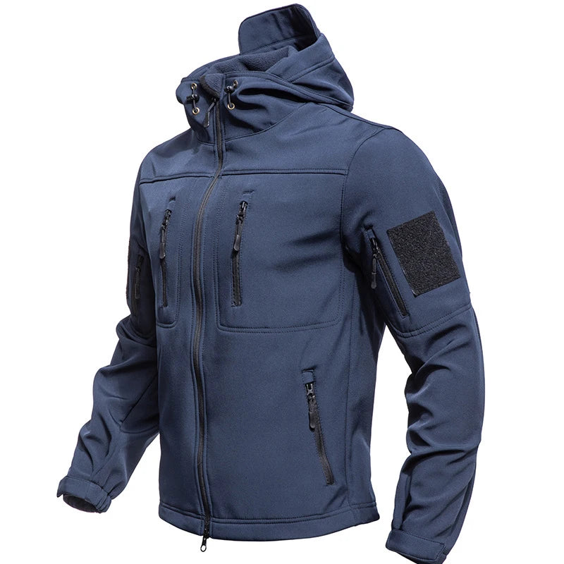 Tactical Shield | Wasserdichte Softshell-Militärjacke mit Kapuze für Herren 1