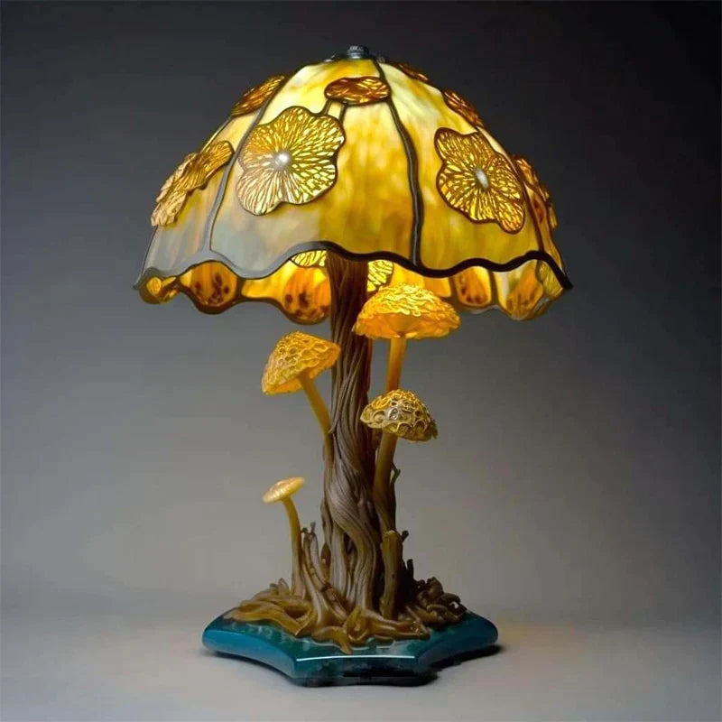 Tischlampe aus Buntglas | Farbenfrohe, künstlerische Wohndekoration 4