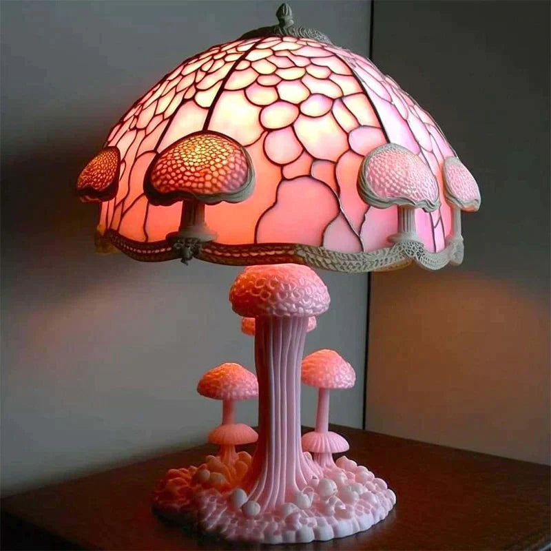 Tischlampe aus Buntglas | Farbenfrohe, künstlerische Wohndekoration 5