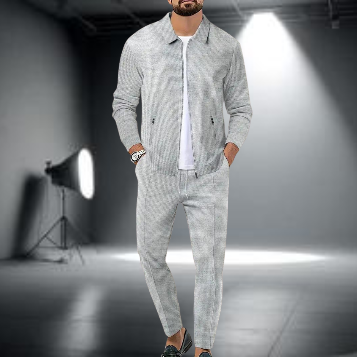 Trainingsanzug-Set – stylische Jacke und Hose mit Reißverschluss