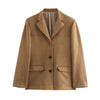 Vintage-Wildlederjacke für Damen in Braun – Übergangsjacke für Herbst und Winter 0