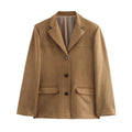 Vintage-Wildlederjacke für Damen in Braun – Übergangsjacke für Herbst und Winter 0