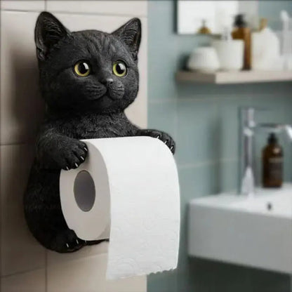 Wandmontierter Katzen-Toilettenpapierhalter | Blickfang 2