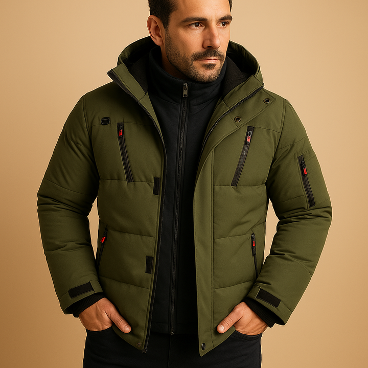 Wasserdichte Herren-Winterjacke mit warmer Fütterung | Outdoor-taugliches Design 
